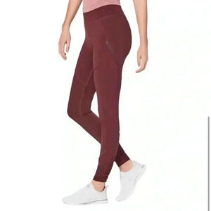 LULULEMON RARE RAIN ON TRAIN ON TIGHT LEGGINGS IN REDWOOD COLOR SIZE 6
